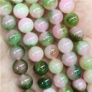 round Jade Beads, multicolor, dye, approx 10mm dia