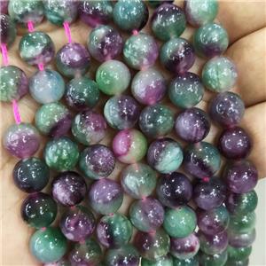 round Jade Beads, multicolor, dye, approx 10mm dia