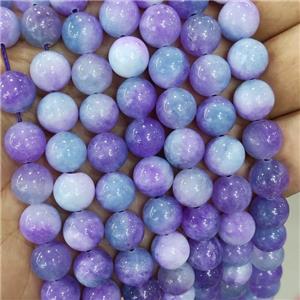 Jade Beads Lavender Dye Smooth Round, approx 10mm dia