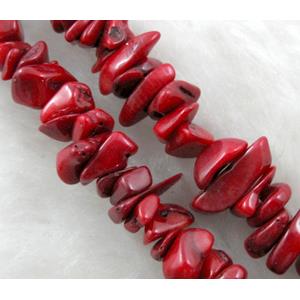 Erose jade bead, Dye chips, stabile, approx 4-12mm, 36 inch length