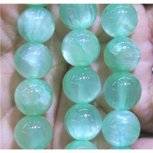 round jade beads, lt.green dye, approx 4mm dia, 98pcs per st