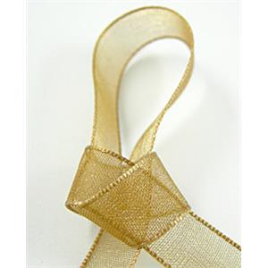 Organza Ribbon Cord, topaz, 9mm wide