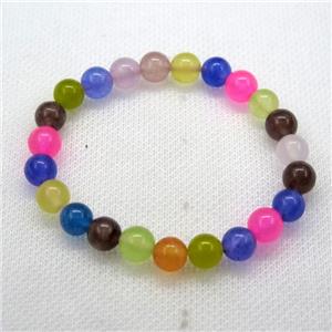 Stretch Jade bracelet, dye, approx 6mm, 28pcs per st