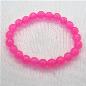 Stretch Jade bracelet, dye, approx 16mm dia, 13pcs per st