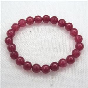 Stretch Jade bracelet, dye, approx 10mm dia, 19pcs per st