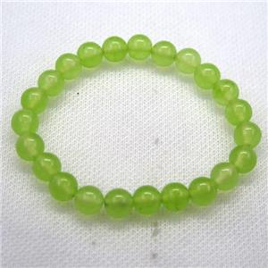 Stretch Jade bracelet, dye, approx 6mm, 28pcs per st