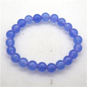 Stretch Jade bracelet, dye, approx 6mm, 28pcs per st