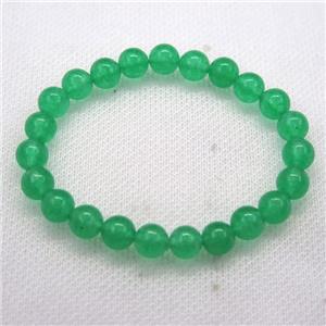 Stretch Jade bracelet, dye, approx 8mm dia, 22pcs per st