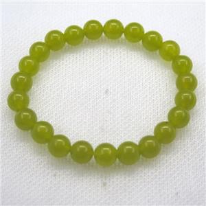 Stretch Jade bracelet, dye, approx 6mm, 28pcs per st