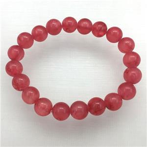 Stretch Jade bracelet, dye, approx 6mm, 28pcs per st