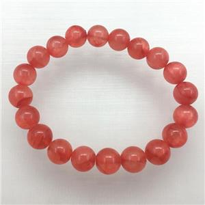 Stretch Jade bracelet, dye, approx 6mm, 28pcs per st