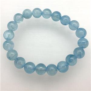 Stretch Jade bracelet, dye, approx 6mm, 28pcs per st