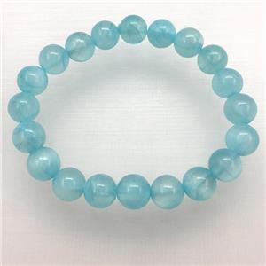 Stretch Jade bracelet, dye, approx 16mm dia, 13pcs per st