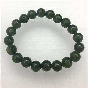 Stretch Jade bracelet, dye, approx 10mm dia, 19pcs per st