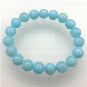 Stretch Jade bracelet, dye, approx 16mm dia, 13pcs per st