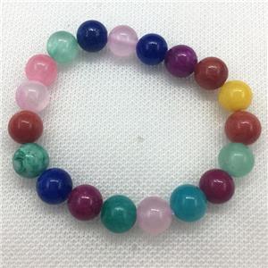 Stretch Jade bracelet, dye, approx 6mm, 28pcs per st