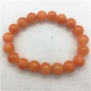 Stretch Jade bracelet, dye, approx 8mm dia, 22pcs per st