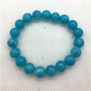 Stretch Jade bracelet, dye, approx 16mm dia, 13pcs per st