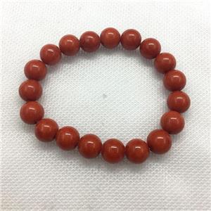 Stretch Jade bracelet, round, dye, approx 6mm, 28pcs per st