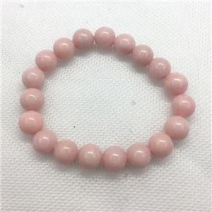 Stretch Jade bracelet, round, dye, approx 16mm dia, 13pcs per st