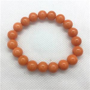 Stretch Jade bracelet, round, dye, approx 6mm, 28pcs per st