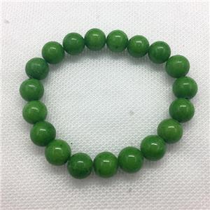 Stretch Jade bracelet, round, dye, approx 6mm, 28pcs per st