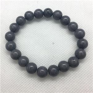 Stretch Jade bracelet, round, dye, approx 12mm dia, 16pcs per st