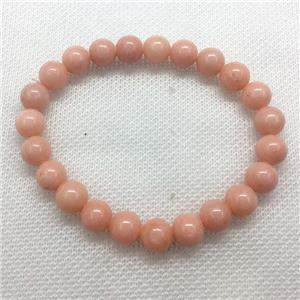 Stretch Jade bracelet, round, dye, approx 16mm dia, 13pcs per st