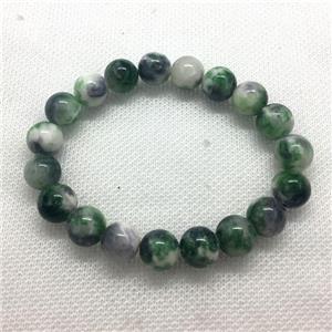 Stretch Jade bracelet, round, dye, approx 16mm dia, 13pcs per st