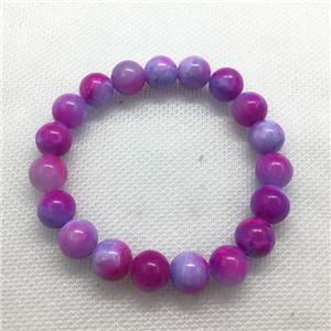 Stretch Jade bracelet, round, dye, approx 16mm dia, 13pcs per st