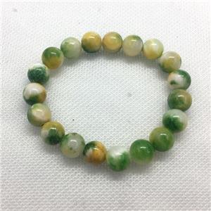 Stretch Jade bracelet, round, dye, approx 16mm dia, 13pcs per st