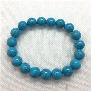 Stretch Jade bracelet, round, dye, approx 16mm dia, 13pcs per st