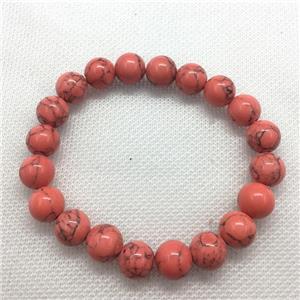 Stretch Jade bracelet, round, dye, approx 16mm dia, 13pcs per st