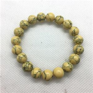 Stretch Jade bracelet, round, dye, approx 16mm dia, 13pcs per st