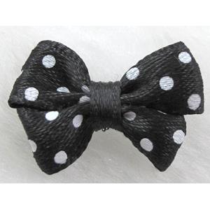 bowknot, Ribbon butterfly flower, black, 16x25mm