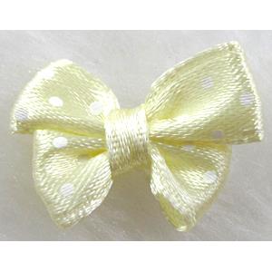 bowknot, Ribbon butterfly flower, lt.yellow, 16x25mm