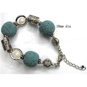 Handmade Lave Bracelet, 18mm dia, approx 8 inch length