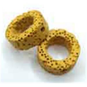 Lava bead, rondelle, 15x8mm, 26pcs per st