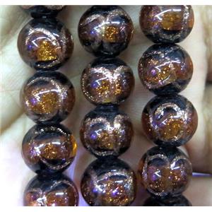 lampwork bead, barrel, approx 16mm dia