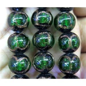 lampwork bead, barrel, approx 8mm dia