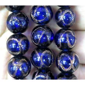 lampwork bead, barrel, approx 8mm dia