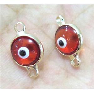 lampwork connector, eye, gold plated, approx 8mm dia