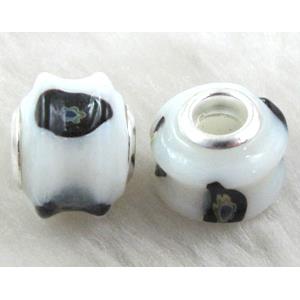 Lampwork Glass Beads, 16mm dia, hole:5.5mm