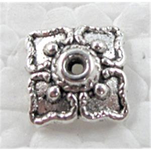 Tibetan Silver Caps Non-Nickel, 8.5x8.5mm