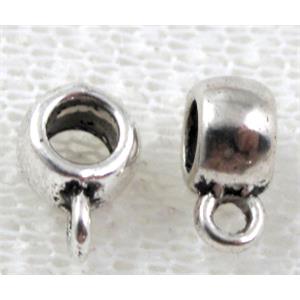 Bails, Tibetan Silver Hanger Non-Nickel, 6mm dia, 9mm length, hole:3mm