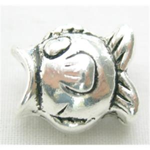 Tibetan Silver Zinc Goldfish Charms Non-Nickel, 12.3x14x10mm