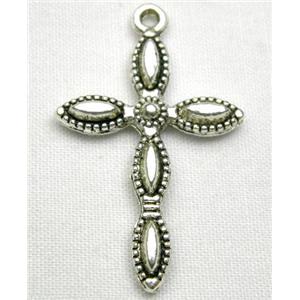 Tibetan Silver Latin Crosses non-nickel, 18x26mm