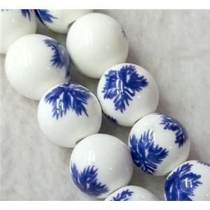 round Porcelain beads, approx 12mm dia