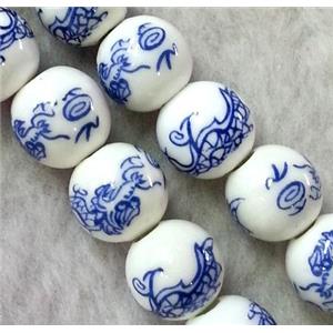 round Porcelain beads, approx 12mm dia