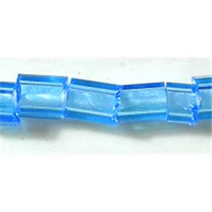 blue Pony Beads - two cut 2mm, approx 2mm length